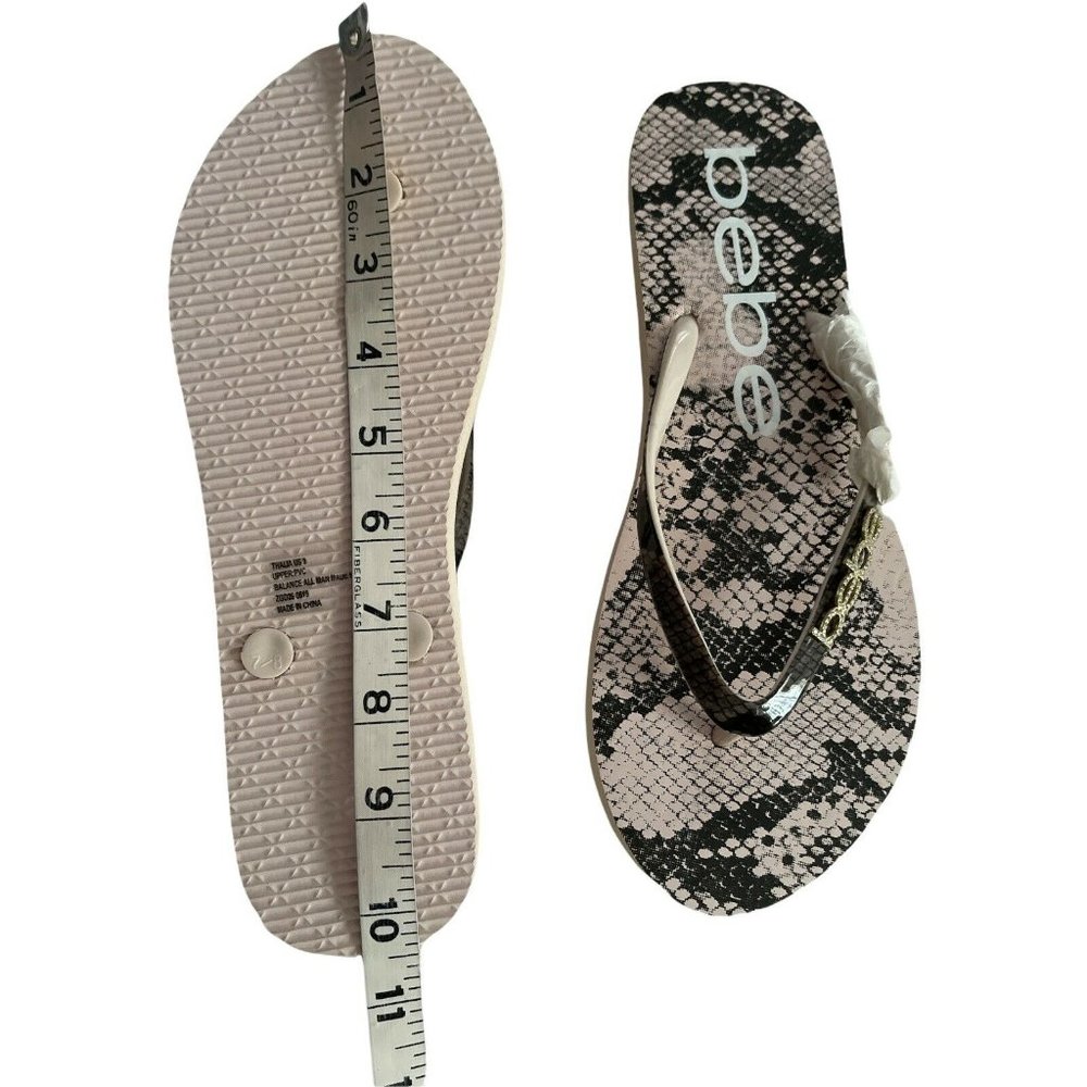 🌹NWT Women’s Sandals BEBE THALIA Animal Print In Black Size 8 - Picture 10 of 11